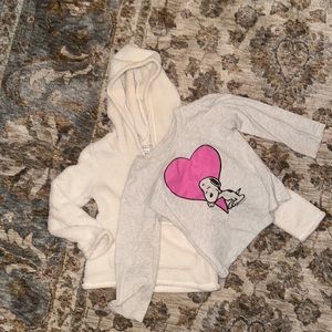 5T Little Girl Fleece and Snoopy T-Shirt
